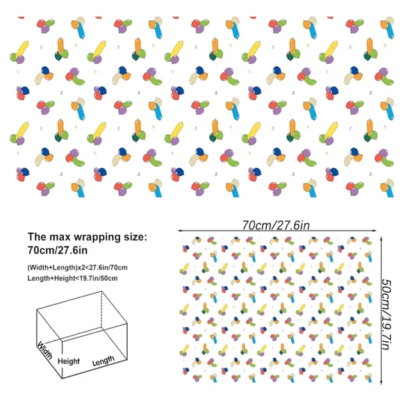 Baloney Pony Balloons Wrapping Paper - Picture 4 of 5